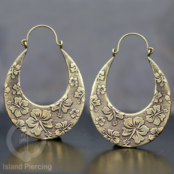 Anting-anting lingkaran kuningan besar, Bahan Impor 100% Nickel free Brass Earrings