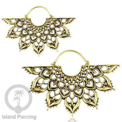 Aksesoris Anting kuningan model Mandala dan Hoop Brass Earring