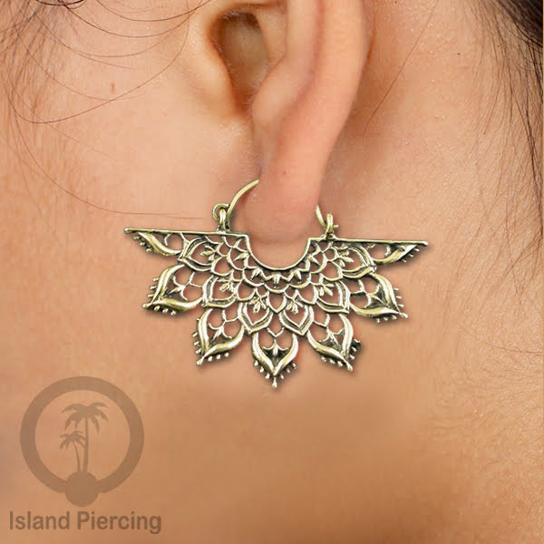 Aksesoris Anting kuningan model Mandala dan Hoop Brass Earring