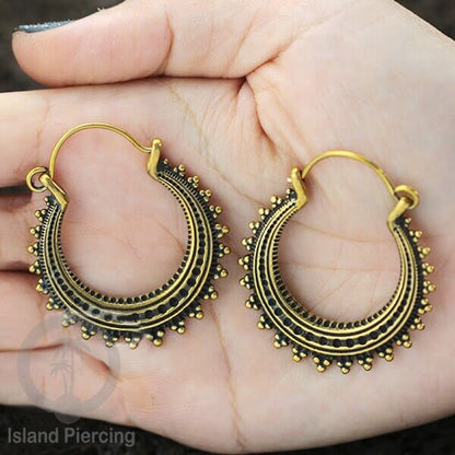Aksesoris Anting Kuningan inspires Pulau Bali, 100% Nickel free Brass Earrings