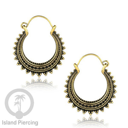 Aksesoris Anting Kuningan inspires Pulau Bali, 100% Nickel free Brass Earrings