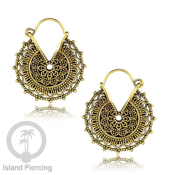 Aksesoris Anting Kuningan inspires Pulau Bali, 100% Nickel free Brass Earrings