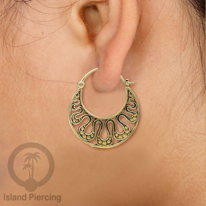 Brass Earrings, Anting Kuningan banyak motif bahan Kuningan Impor khusus Perhiasan.