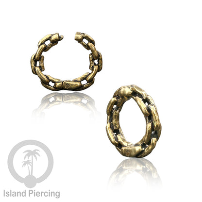 Brass Earlobe Cuff, Tindik Kuningan untuk lubang telinga besar