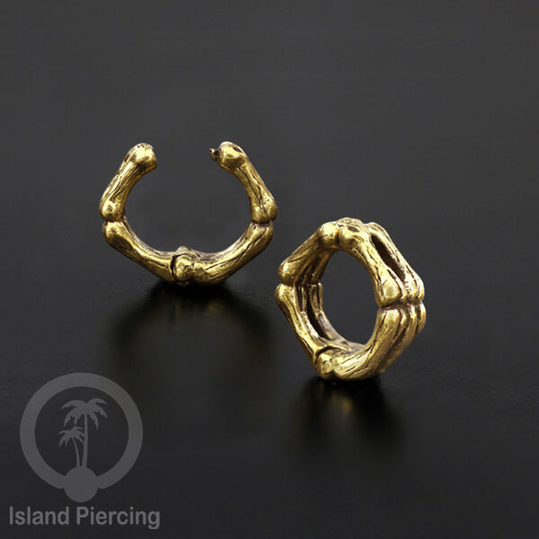 Brass Earlobe Cuff, Tindik Kuningan untuk lubang telinga besar