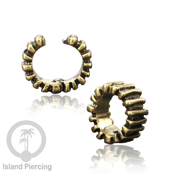 Brass Earlobe Cuff, Tindik Kuningan untuk lubang telinga besar