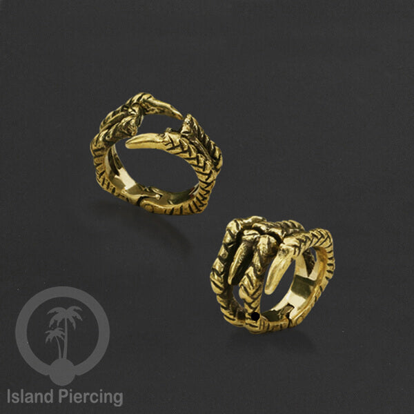 Brass Earlobe Cuff, Tindik Kuningan untuk lubang telinga yang besar 8mm ke atas