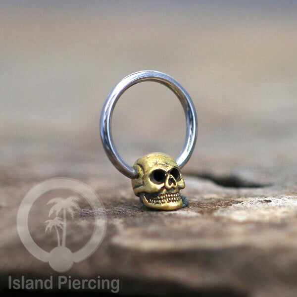 BCR piercing stainless dengan dekorasi kuningan banyak pilihan