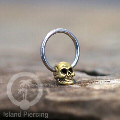 BCR piercing stainless dengan dekorasi kuningan banyak pilihan