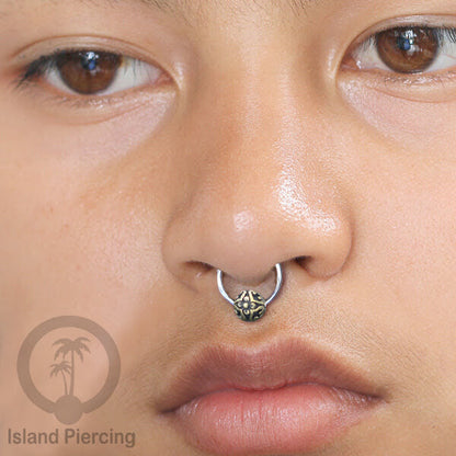 Tindik Stainless Piercing BCR dengan bola Kuningan banyak pilihan yang unik