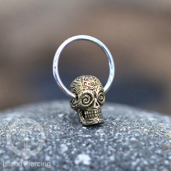 Tindik Stainless Piercing BCR dengan Liontin Kuningan banyak pilihan yang selera Gothic