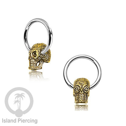 Tindik Stainless Piercing BCR dengan Liontin Kuningan banyak pilihan yang selera Gothic