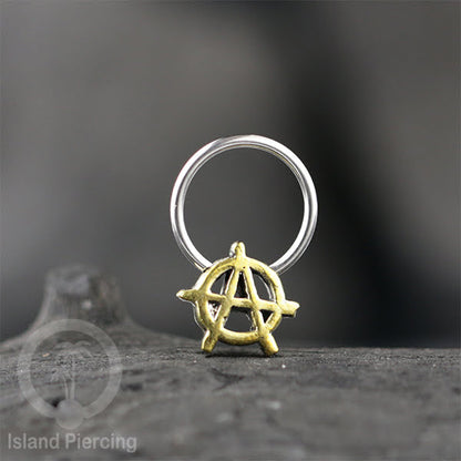 Tindik Stainless Piercing BCR dengan Liontin Kuningan banyak pilihan yang selera Gothic
