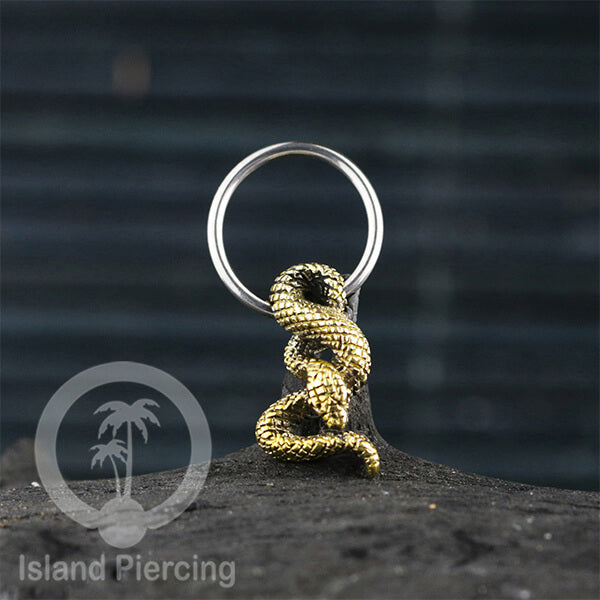 BCR piercing stainless dengan dekorasi kuningan banyak pilihan yang menarik