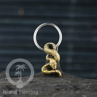 BCR piercing stainless dengan dekorasi kuningan banyak pilihan yang menarik