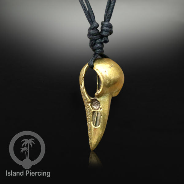 Kalung Liontin Kuningan motif Tengkorak Brass Pendant Necklace Skull designs
