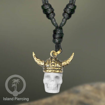 Kalung Liontin Kuningan motif Tengkorak Brass Pendant Necklace Skull designs