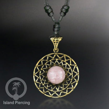 Kalung Liontin Kuningan dengan Batu Turquoise Brass Pendant Necklace with Turquoise