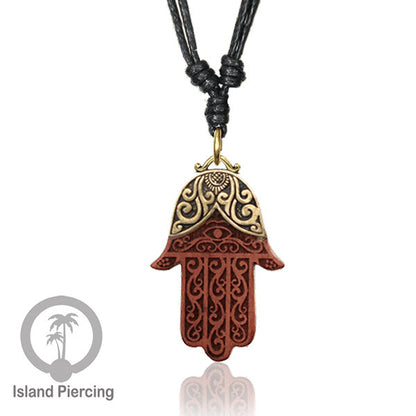 Kalung Liontin Kuningan Brass Pendant Necklace Buddha Gecko Amber Fatima Hand