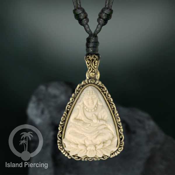 Kalung Liontin Kuningan Brass Pendant Necklace Buddha Gecko Amber Fatima Hand