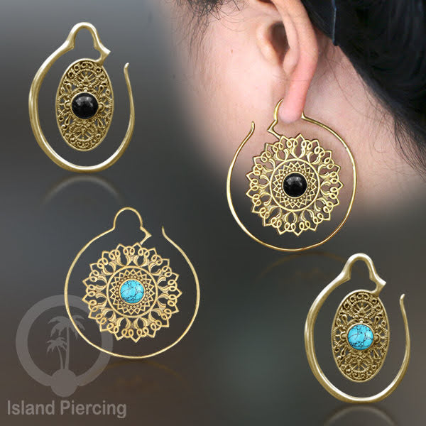 Tindik Kuningan dengan Batu, ukuran 1.2mm dan 4mm Brass Piercing Jewelry with Stone