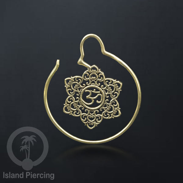 Perhiasan Tindik Anting Kuningan motif Bali, Brass Body Piercing Expander