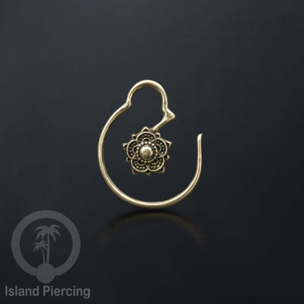 Perhiasan Tindik Anting Kuningan motif Bali, Brass Body Piercing Expander