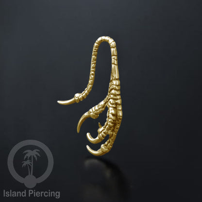 Perhiasan Tindik Kuningan cocok lubang Kecil dan model Tengkorang Ear Gauge, Skull Brass Ear Weight