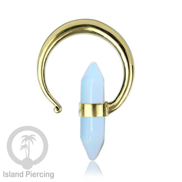Anting Tindik Kuningan dengan batu asli, Nickel Free Brass &amp; Stone Piercing Jewelry