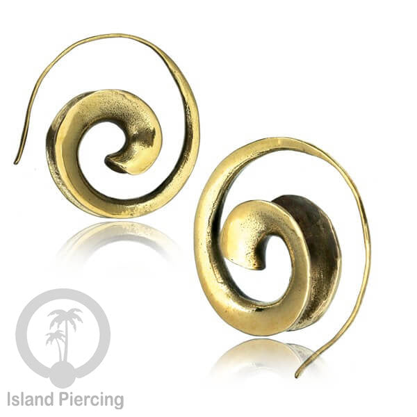 Perhiasan Tindik Anting Kuningan motif Bali, Brass Body Piercing Expander
