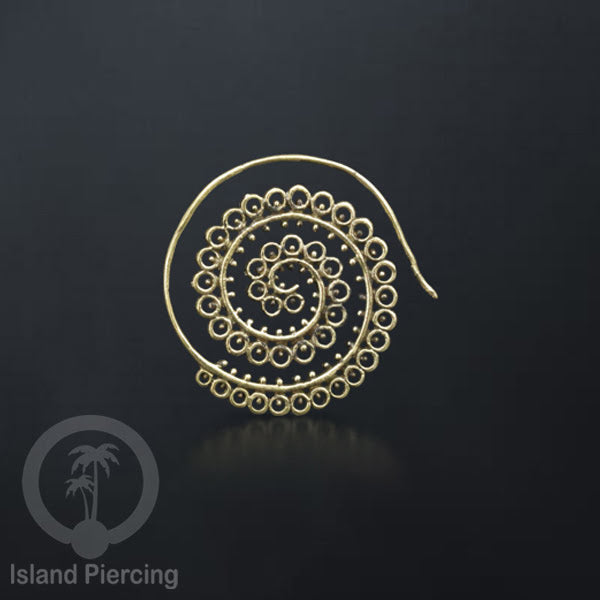 Anting Tindik Kuningan, Trbal Brass jewelry, cocok untuk semua ukuran lubang telinga