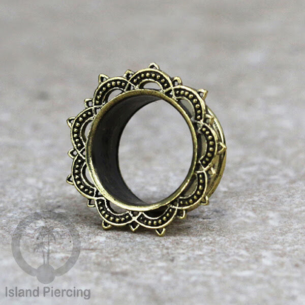 Brass Ear-plug Tindik plug kuningan telinga lubang besar ukuran 4-25mm