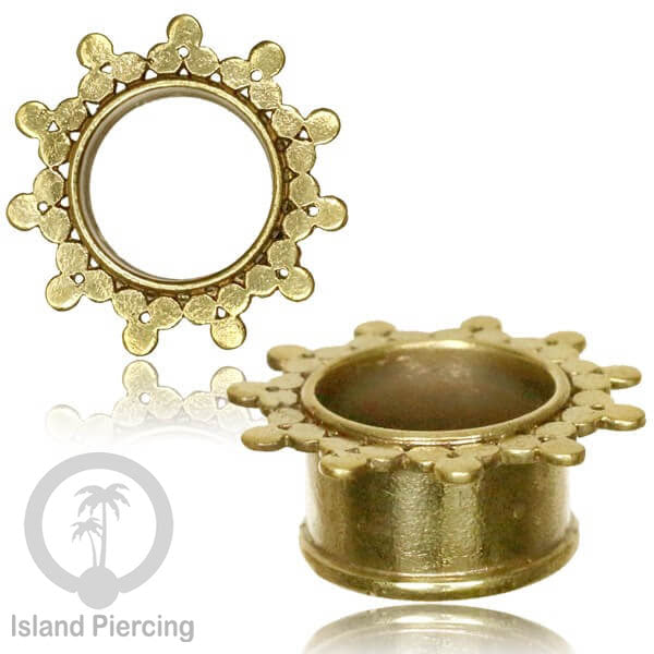 Brass Ear-plug Tindik plug kuningan telinga lubang besar ukuran 4-16mm byk pilihan desain