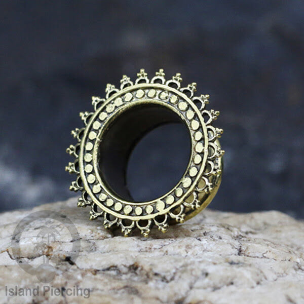 Brass Ear-plug Tindik plug kuningan telinga lubang besar ukuran 4-25mm