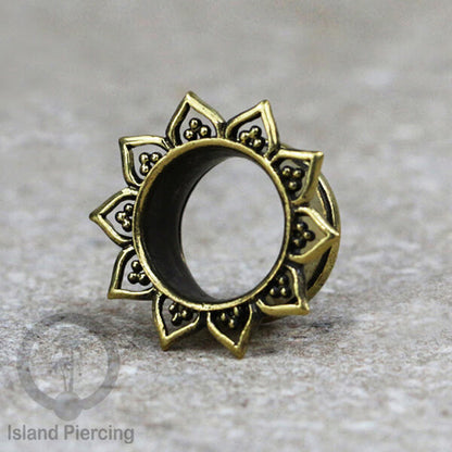 Brass Ear-plug Tindik plug kuningan telinga lubang besar ukuran 4-25mm