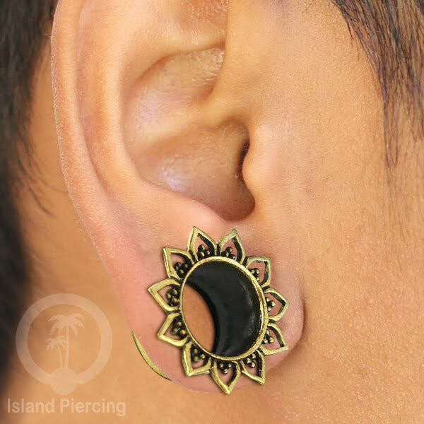 Brass Ear-plug Tindik plug kuningan telinga lubang besar ukuran 4-25mm
