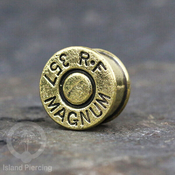 Brass Ear-plug Tindik plug kuningan telinga dengan lubang besar ukuran 4-25mm