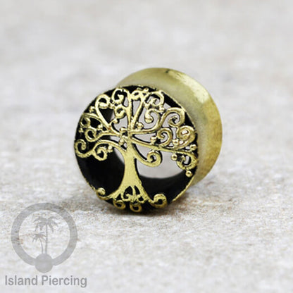 Brass Ear-plug Tindik plug kuningan telinga lubang besar ukuran 4-16mm model istemewa