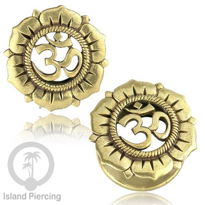 Brass Ear-plug Tindik plug kuningan telinga lubang besar ukuran 4-16mm model istemewa