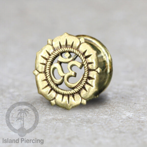 Brass Ear-plug Tindik plug kuningan telinga lubang besar ukuran 4-16mm model istemewa