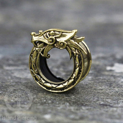 Brass Ear-plug Tindik plug kuningan telinga dengan lubang besar ukuran 4-25mm