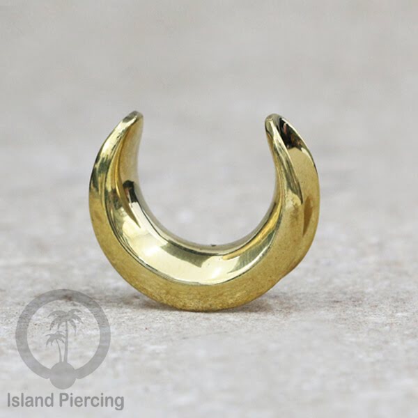 Brass Ear-plug Tindik plug kuningan polos untuk telinga lubang besar ukuran 6-40mm