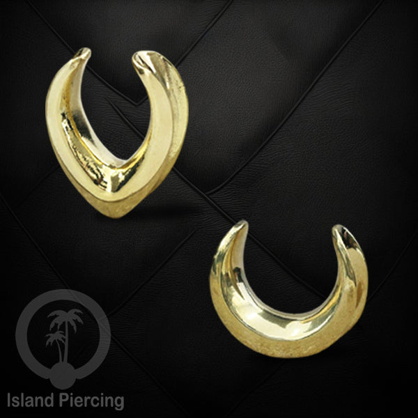 Brass Ear-plug Tindik plug kuningan polos untuk telinga lubang besar ukuran 6-40mm