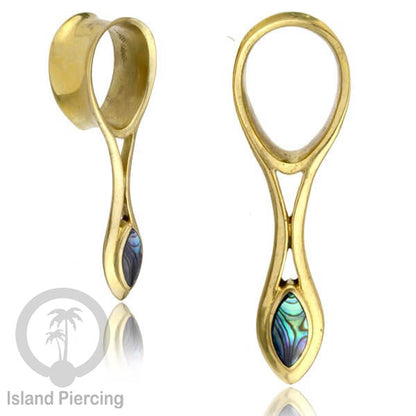 Brass Ear-plug Tindik plug kuningan model besar ke bawah yang sangat unik.