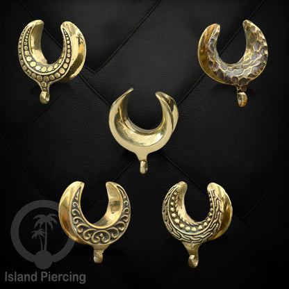 DIY Brass Ear-saddle Tindik plug kuningan dengan gantungan kecil biar bisa buat desain sendiri