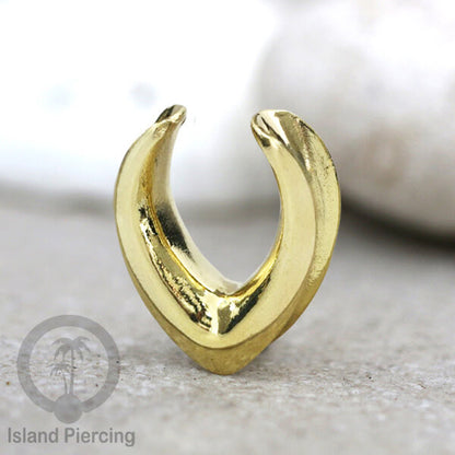 Brass Ear-plug Tindik plug kuningan polos untuk telinga lubang besar ukuran 6-40mm