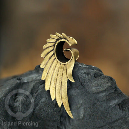 Brass Ear-plug Tindik plug kuningan model besar ke bawah yang sangat unik.