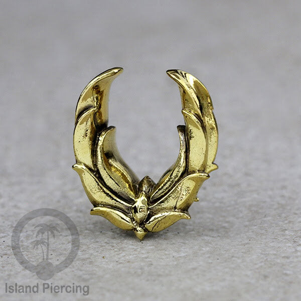Decorated Brass Ear-Saddles Tindik Plug kuningan dekorasi yang unik ukuran 8-25mm
