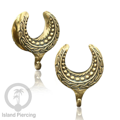 DIY Brass Ear-saddle Tindik plug kuningan dengan gantungan kecil biar bisa buat desain sendiri