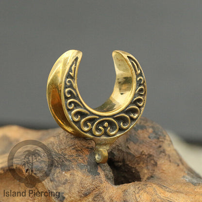 DIY Brass Ear-saddle Tindik plug kuningan dengan gantungan kecil biar bisa buat desain sendiri